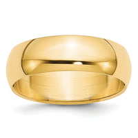 14KY 5.5mm LTW Half Round Band-HRL055