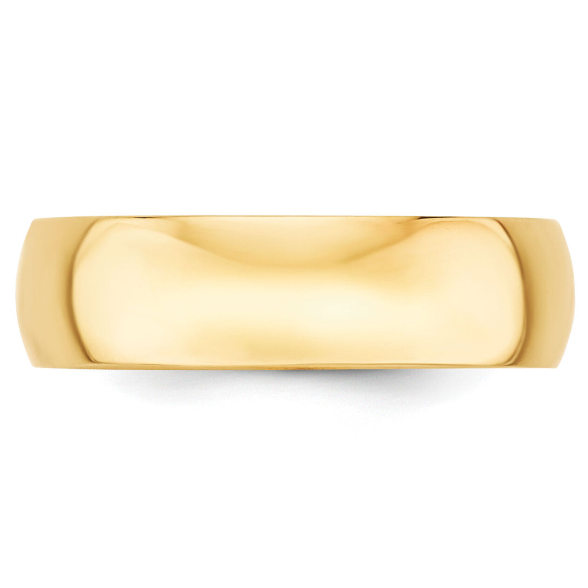 14KY 6mm LTW Half Round Band-HRL060