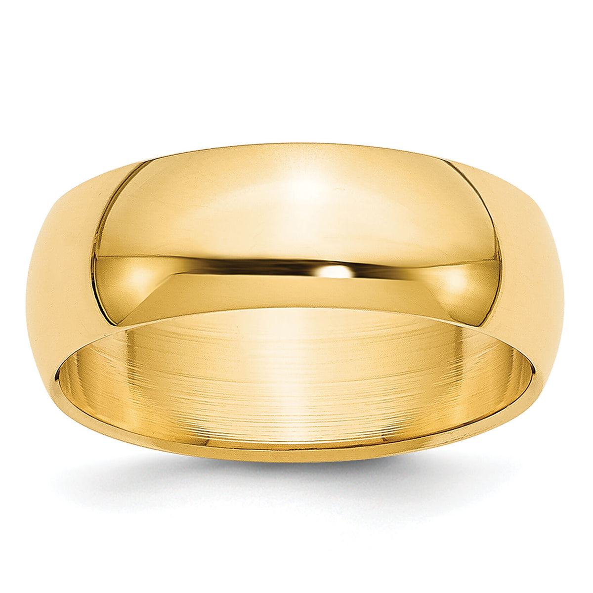14KY 6mm LTW Half Round Band-HRL060
