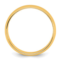 14KY 6.5mm LTW Half Round Band-HRL065