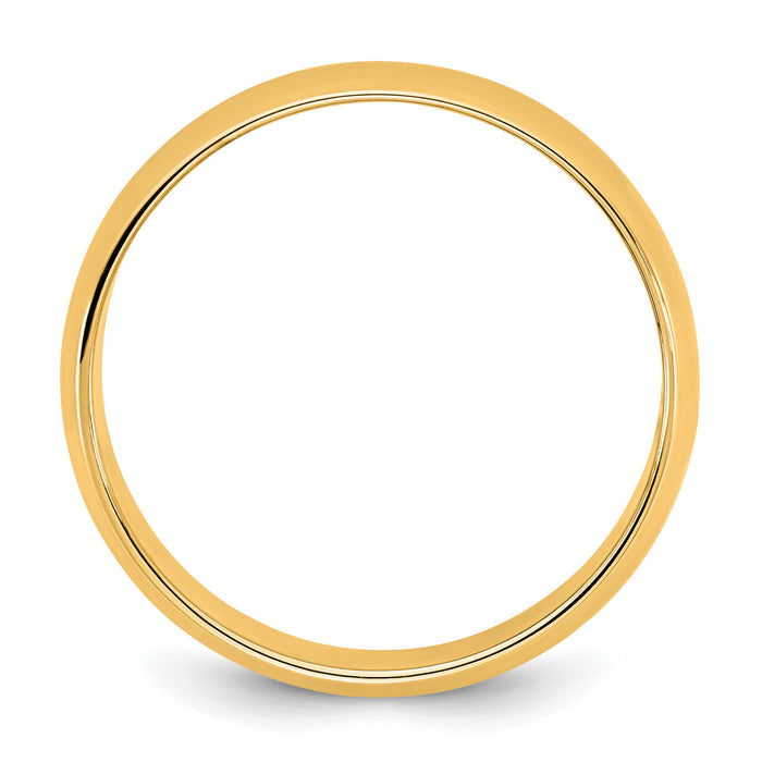 14KY 6.5mm LTW Half Round Band-HRL065