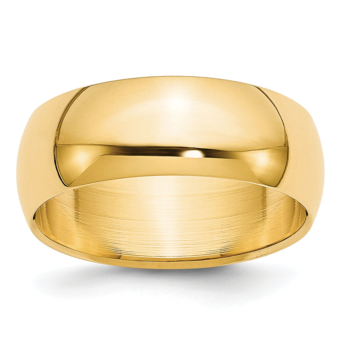 14KY 6.5mm LTW Half Round Band-HRL065