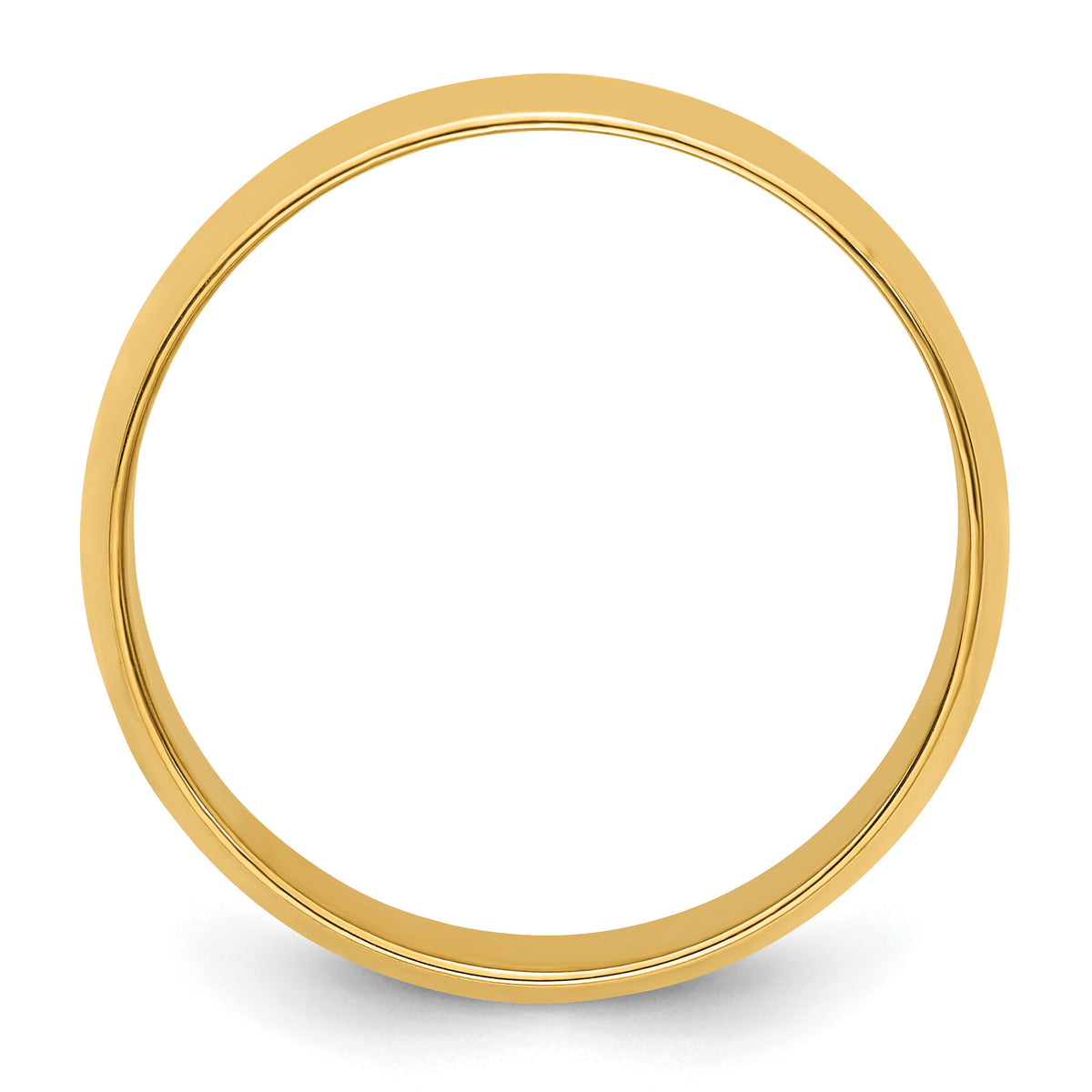 14KY 7mm LTW Half Round Band-HRL070