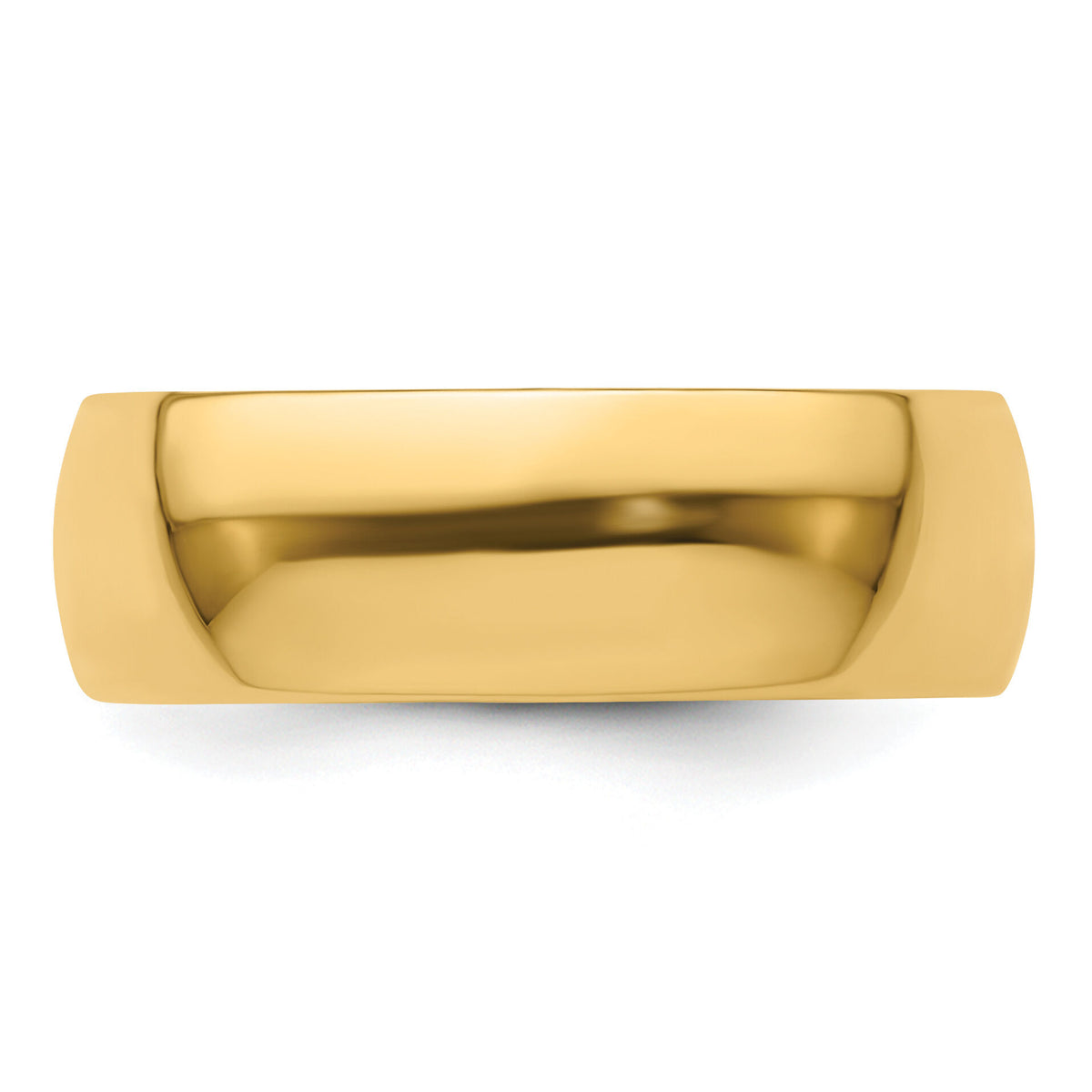 14KY 7mm LTW Half Round Band-HRL070