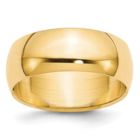 14KY 7mm LTW Half Round Band-HRL070