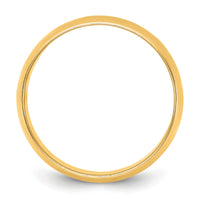 14KY 7.5mm LTW Half Round Band-HRL075