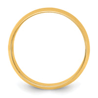 14KY 8.5mm LTW Half Round Band-HRL085
