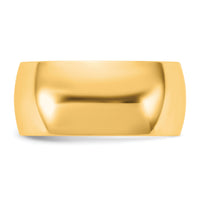 14KY 8.5mm LTW Half Round Band-HRL085