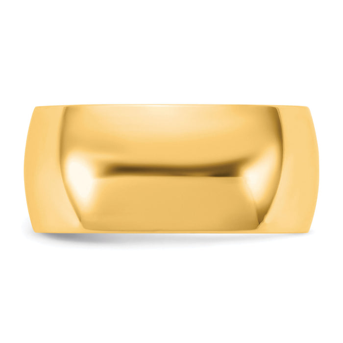 14KY 8.5mm LTW Half Round Band-HRL085