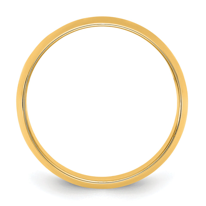 14KY 9mm LTW Half Round Band-HRL090