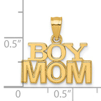 14k Polished BOY MOM Pendant-K10008