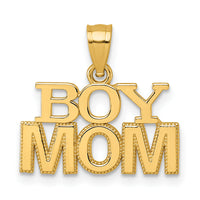 14k Polished BOY MOM Pendant-K10008