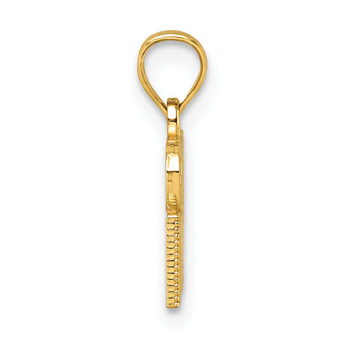 14k Polished GIRL MOM Pendant-K10009
