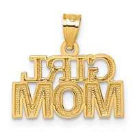 14k Polished GIRL MOM Pendant-K10009