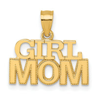 14k Polished GIRL MOM Pendant-K10009