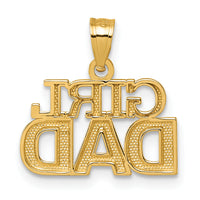 14k Polished GIRL DAD Pendant-K10012