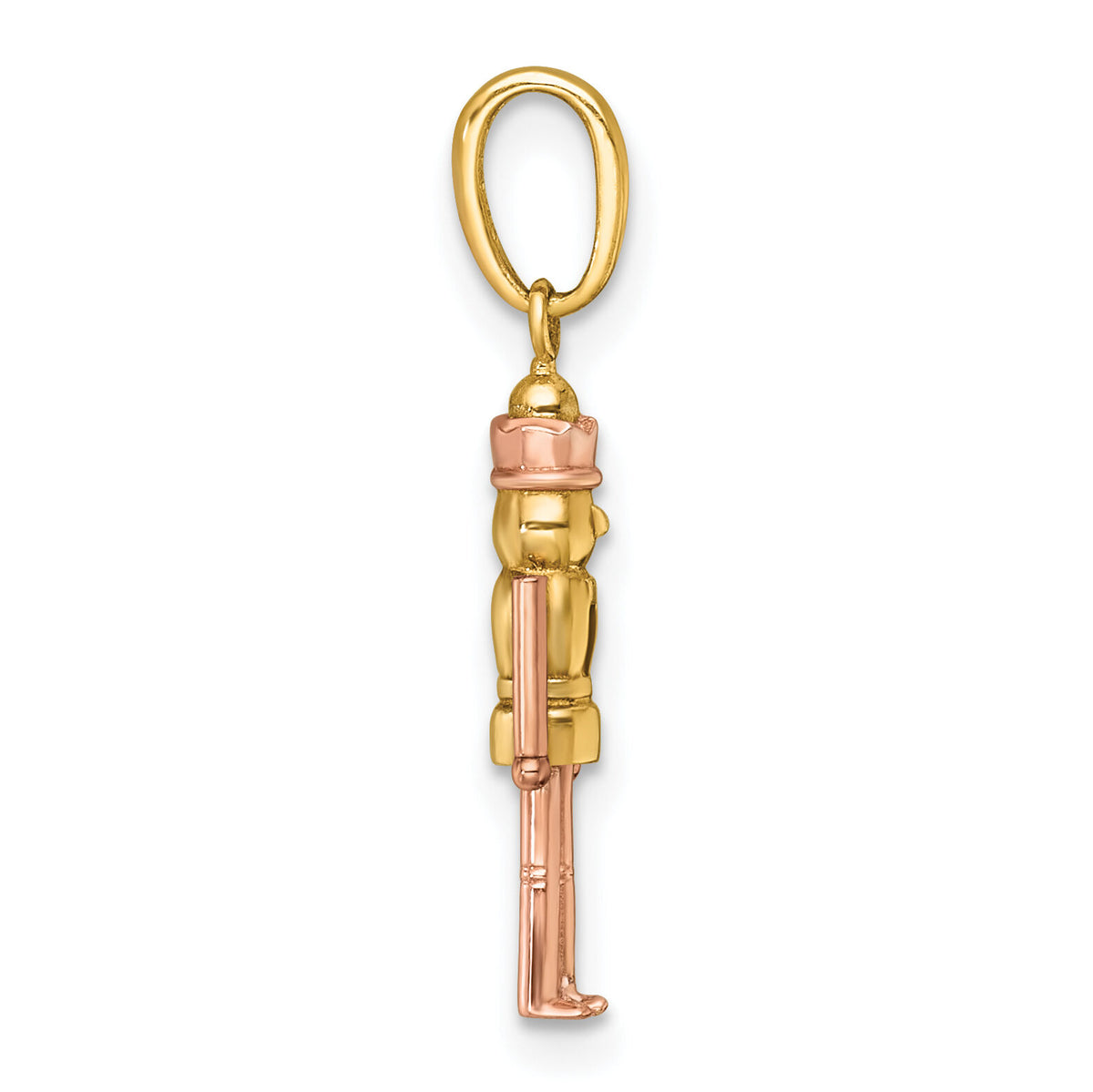 14k with Rose-plating Polished Nut Cracker Charm-K10016