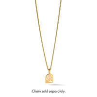 14k Polished Multi Color Enamel Sunset and Moon Charm-K10037
