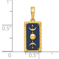14k Polished Enamel Moon Cycle Charm-K10038