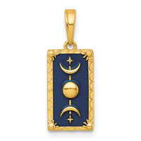 14k Polished Enamel Moon Cycle Charm-K10038