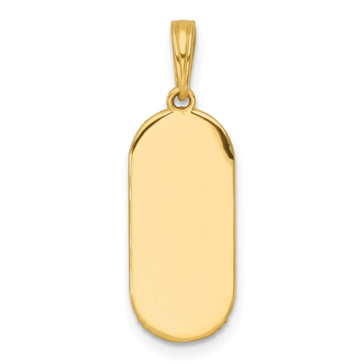 14k with White Rhodium Polished Enamel Sun And Moon Charm-K10039