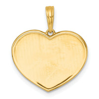 14k Polished Enamel Paw In Heart Charm-K10057