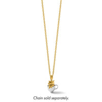 14k with White Rhodium Polished 3-D Cat In Mug Charm-K10058
