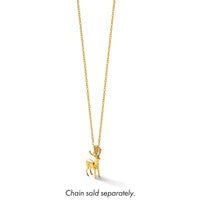 14k Polished 3-D Reindeer Charm-K10060