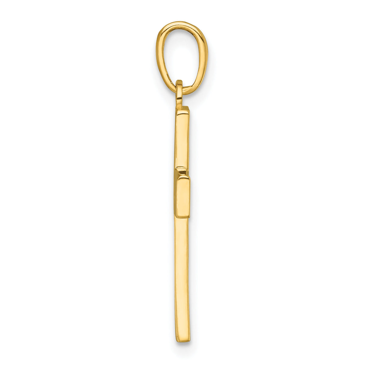 14K Polished Cut-Out Cross Charm-K10065