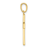 14K Polished Cut-Out Cross Charm-K10065
