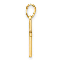 14K w/Rhodium D/C Cross Pendant-K10066