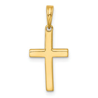 14K w/Rhodium D/C Cross Pendant-K10066