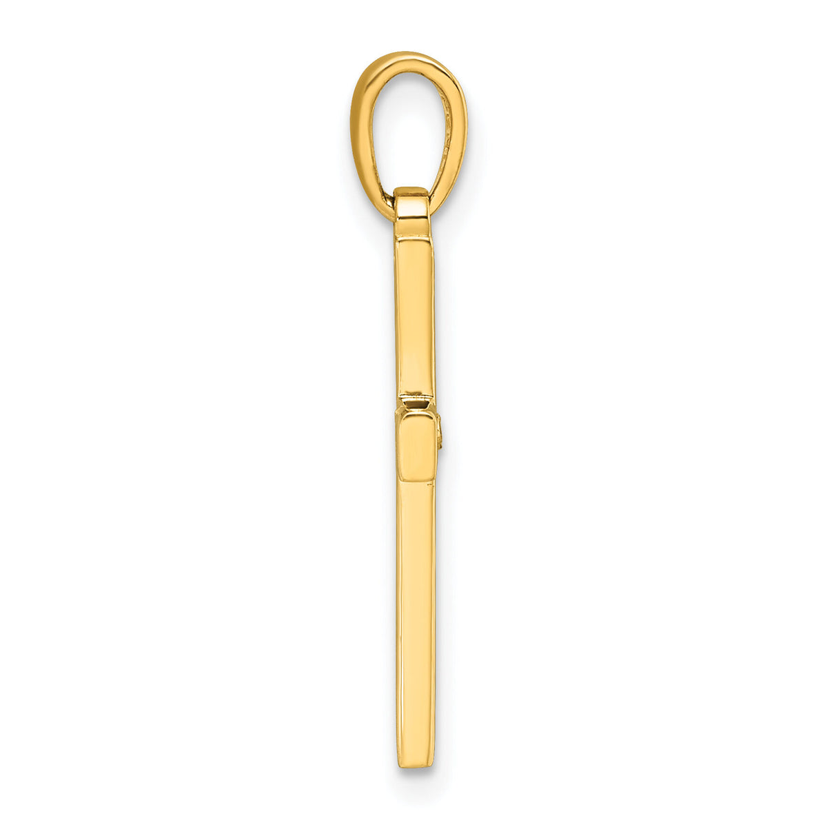 14K w/Rhodium D/C Cross Pendant-K10067