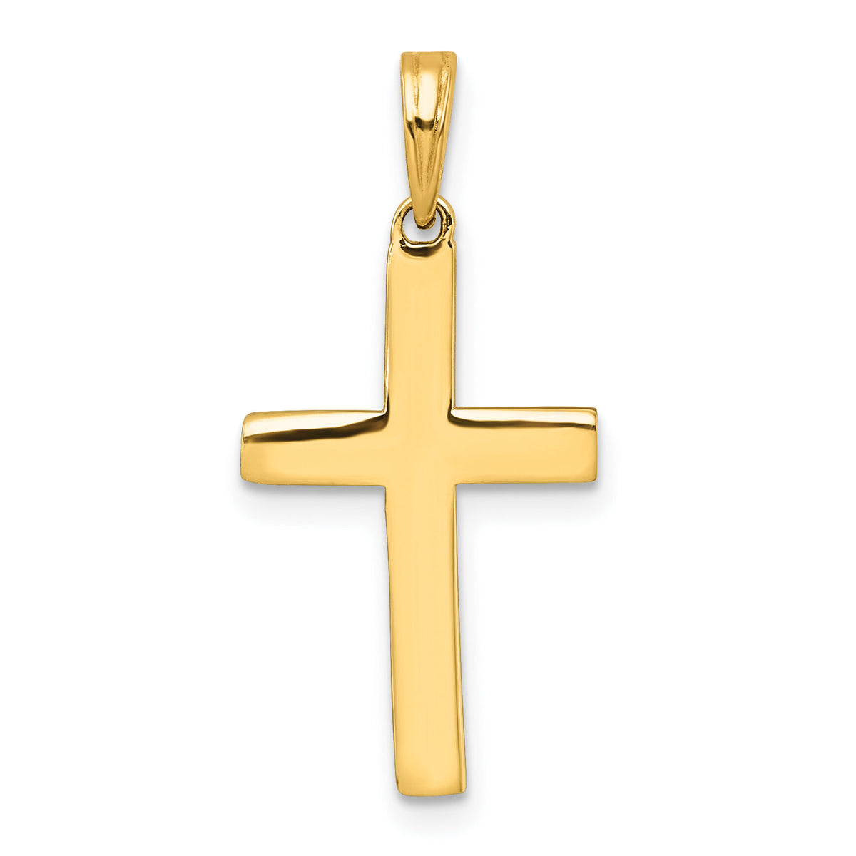 14K w/Rhodium D/C Cross Pendant-K10067
