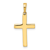 14K w/Rhodium D/C Cross Pendant-K10067
