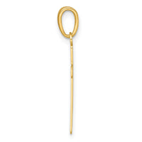 14K Polished Large Cross Charm-K10070