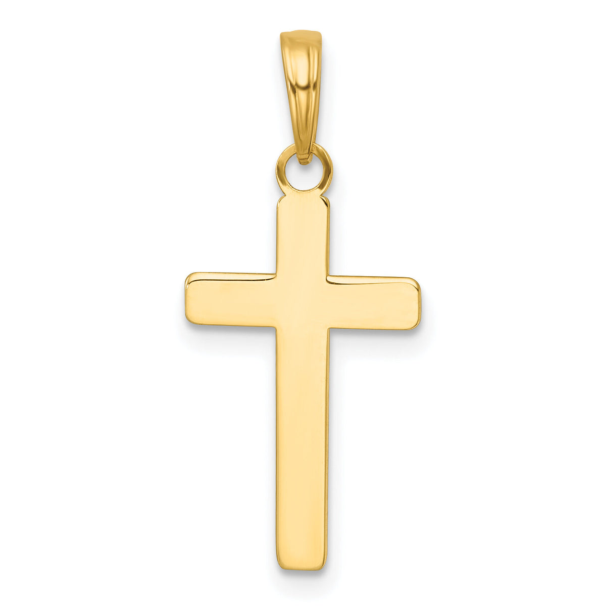 14K Polished Large Cross Charm-K10070
