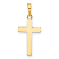 14K Polished Large Cross Charm-K10070