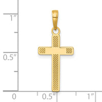 14K Polished Large Cross Charm-K10070