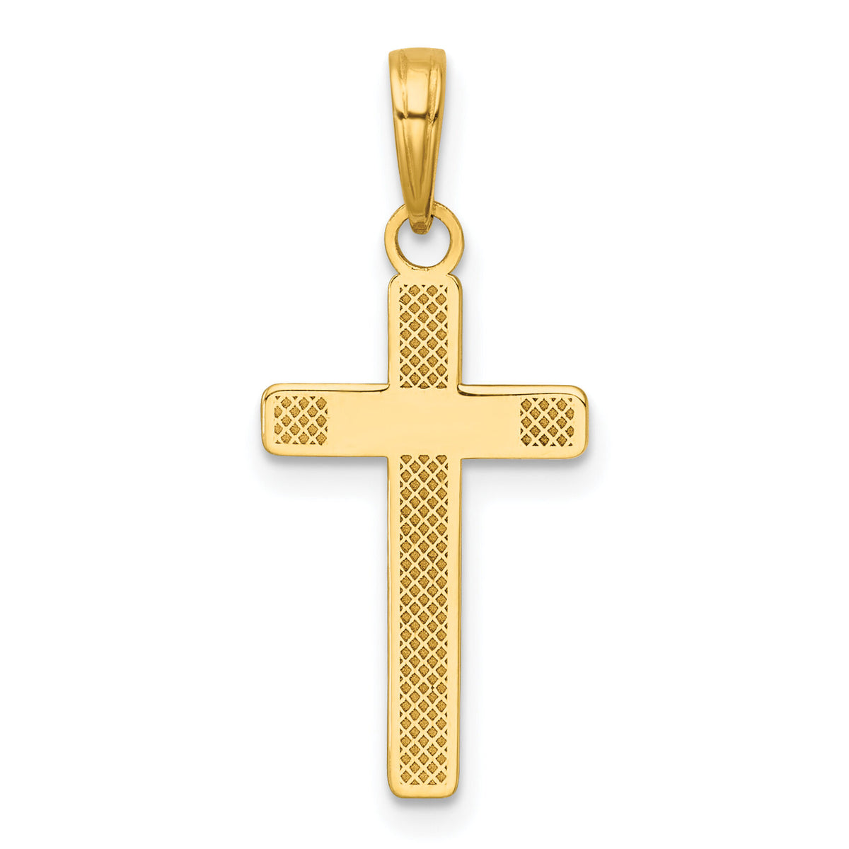 14K Polished Large Cross Charm-K10070