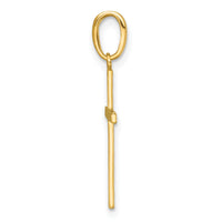 14k Polished Cross Pendant-K10071