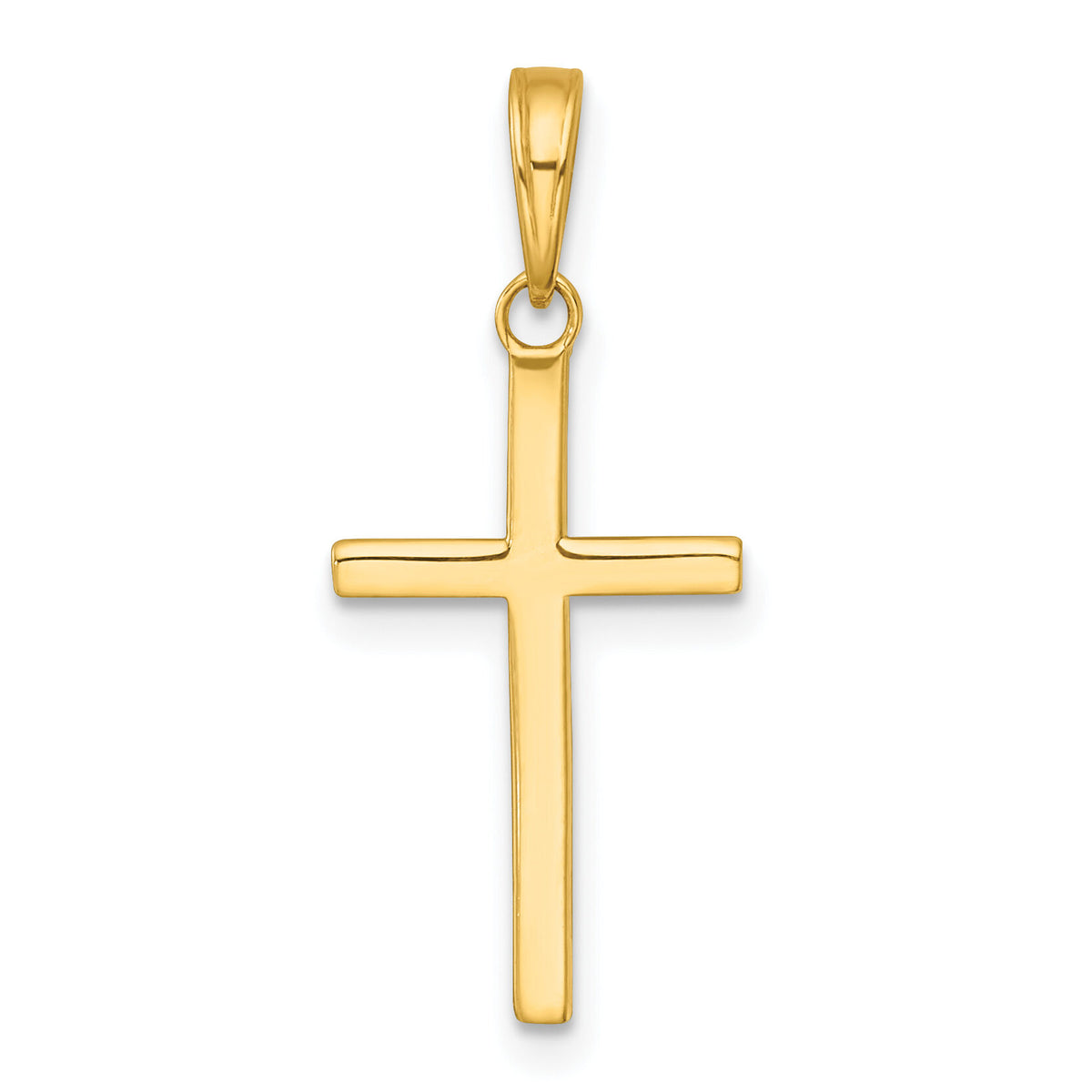 14k Polished Cross Pendant-K10071