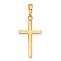 14k Polished Cross Pendant-K10071