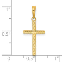 14k Polished Cross Pendant-K10071