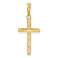 14k Polished Cross Pendant-K10071