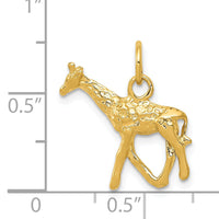 14k Solid Polished 3-D Giraffe Charm-K1008