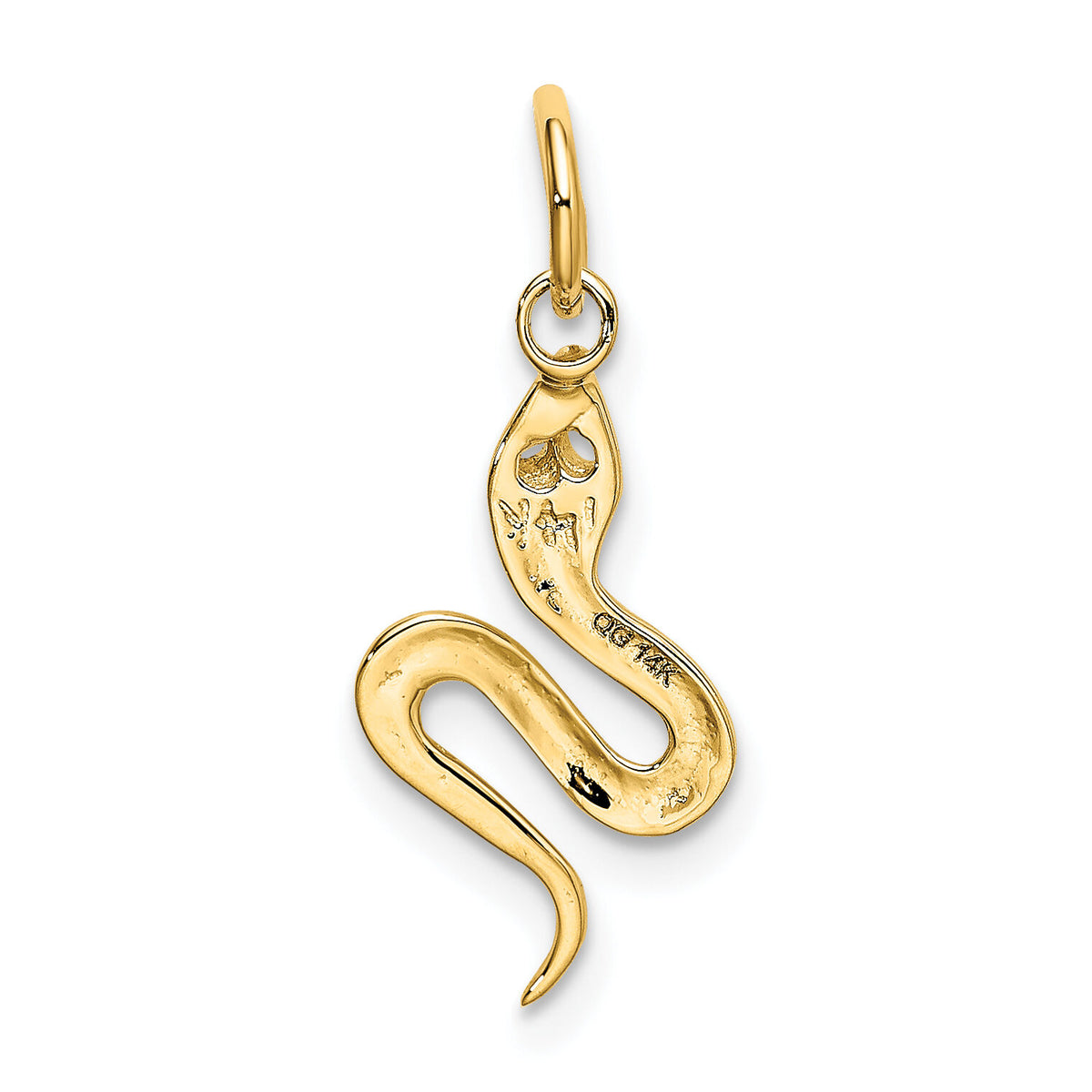 14k Solid Polished Snake Charm-K1009