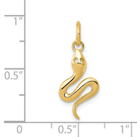 14k Solid Polished Snake Charm-K1009