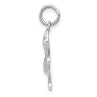 14k White Gold Solid Polished Snake Charm-K1010