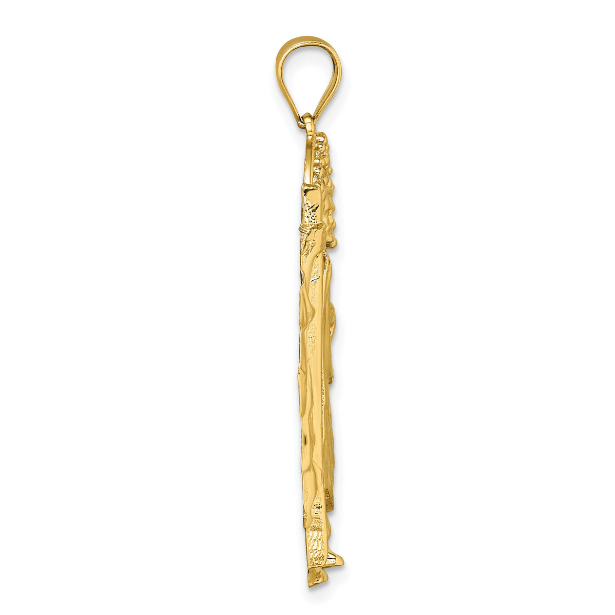 14k Polished CZ St. Jude Pendant-K10109
